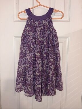 H&M Purple Floral Halter Dress for Girls